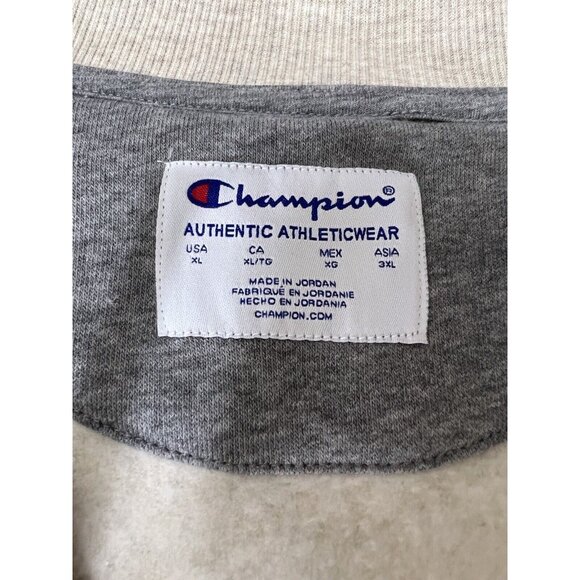 New Champion Pullover Sweatshirt Mens X Large Beige V neck  Knit Tri Blend 90s - Picture 3 of 6